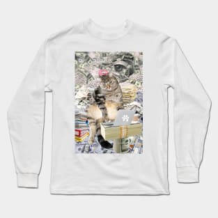 Cat meme - High Salary People Long Sleeve T-Shirt